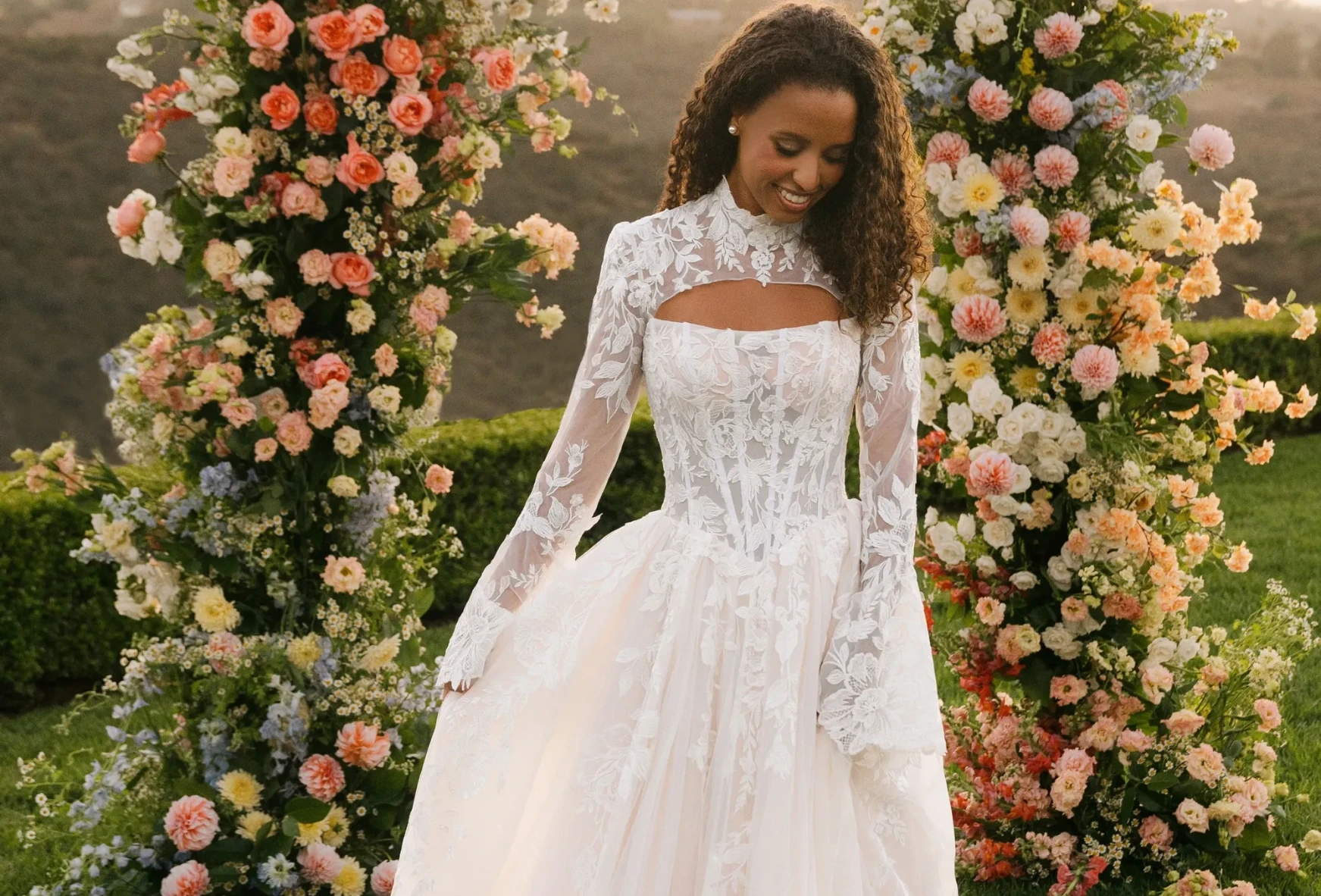 Photo of model wearing a Allure Bridals' gown