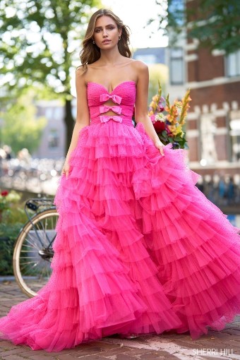 Sherri Hill 56036 #0 default Fuchsia thumbnail