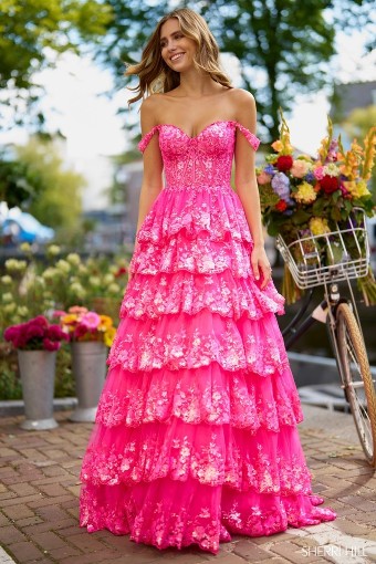 Sherri Hill 56196 #0 default Fuchsia thumbnail