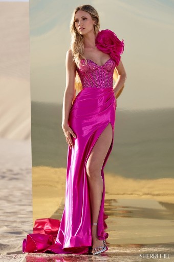 Sherri Hill 56764 #0 default Fuchsia thumbnail