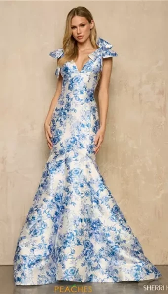 Sherri Hill 57854 #0 default Light Blue/Lilac Print thumbnail