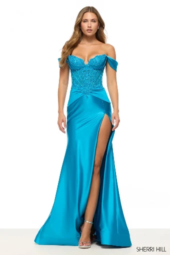 Sherri Hill 57823 #0 default Peacock thumbnail