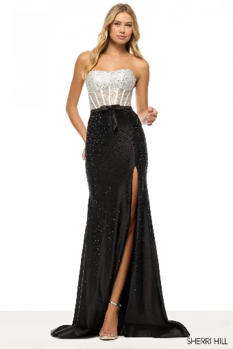Sherri Hill 57709 #0 default Black/Ivory thumbnail